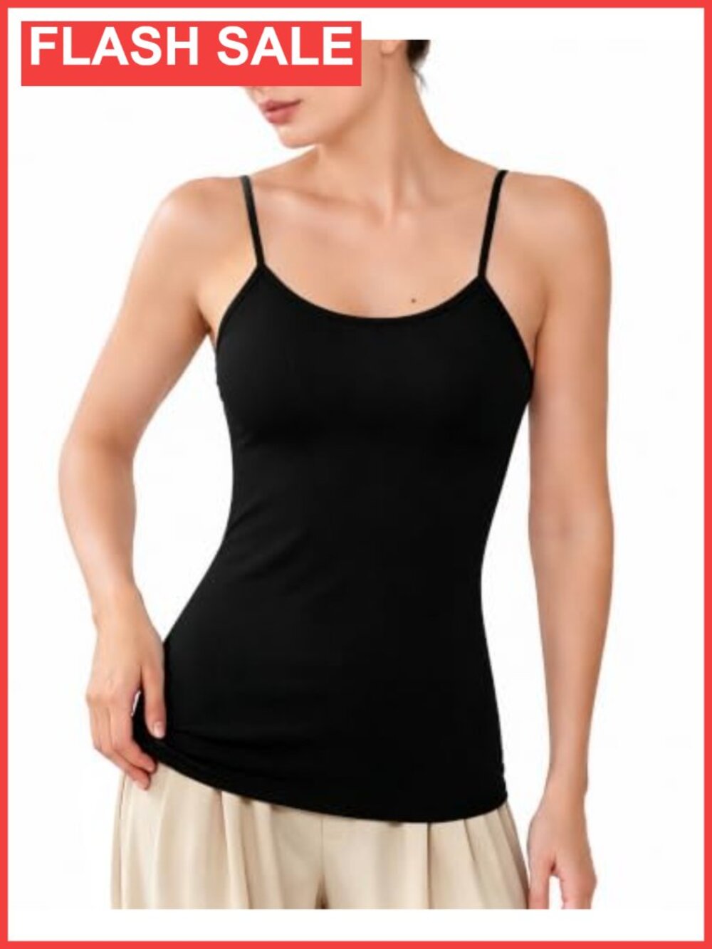 Ribbed Knit Lace Trim Tank Top Sleeveless Layering Lounge Top